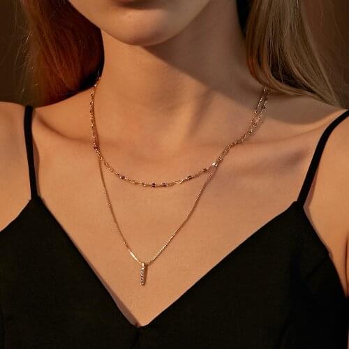 Vintage Multilayer Crystal Pendant Necklace Women Gold Color Beads Moon Star Horn Crescent Choker Necklaces Jewelry New