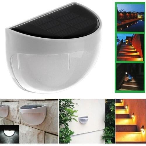 Waterproof 6 LED Solar Lamp Outdoor Rechargeable Solar Power Panel Sensor Lamp Landscape Garden Lawn Fence Gutter Wall Light
