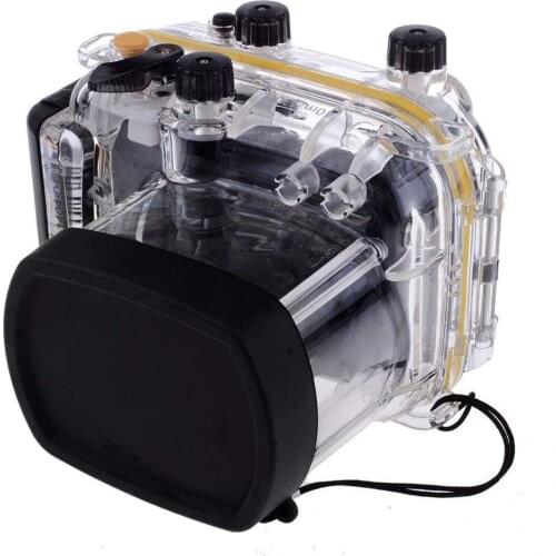 Mekon 40M 130ft Waterproof Diving underwater Housing Case for Canon G11 G12 WP-DC34 Camera