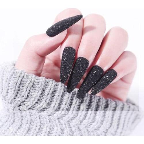 1 Box Black Sequins Powder Dust DIY Nail Glitter ail Art Pigment Glitter Sequin Decoration Manicure