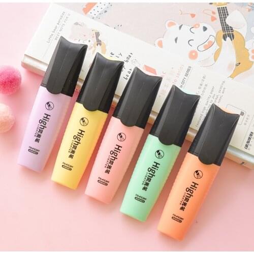 20 pcs/Lot colorful highlighter marker pen Leaf type spot Liner highlighting for paper copy fax Office School supplies F6713