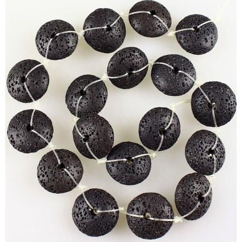 1 strand/lot) 20x9mm Lava Circle Donut Loose Beads Stone Beads 18 Pieces/ strand Multi-color for you choose