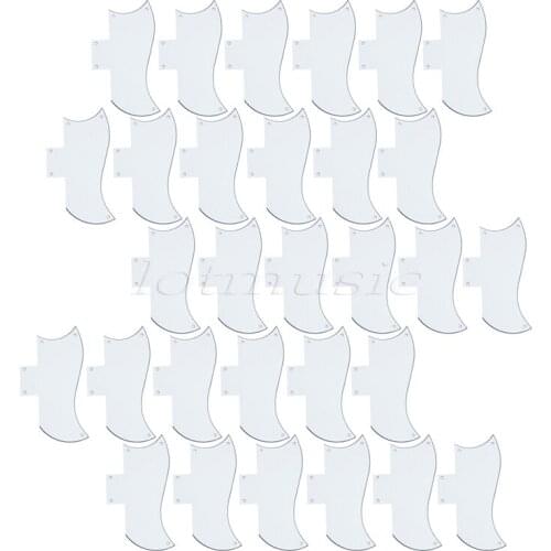 30Pcs Standard Pickguards 3PLY Guitar Scratch Plate Parts White ABS For Electric Guitar Replacement