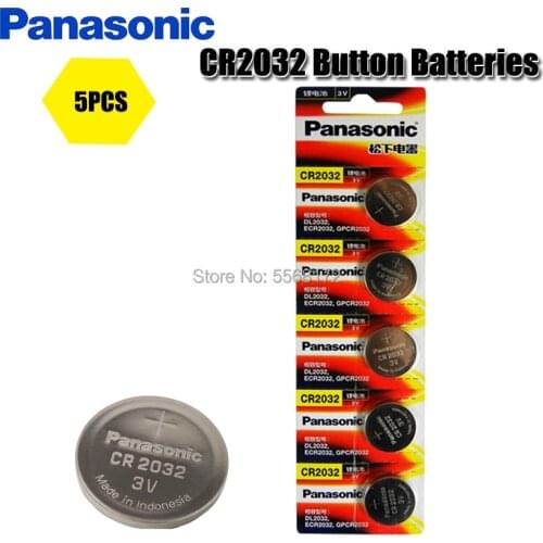 5pcs brand new battery for PANASONIC cr2032 3v button cell coin batteries for watch computer cr 2032 For Toys Watches