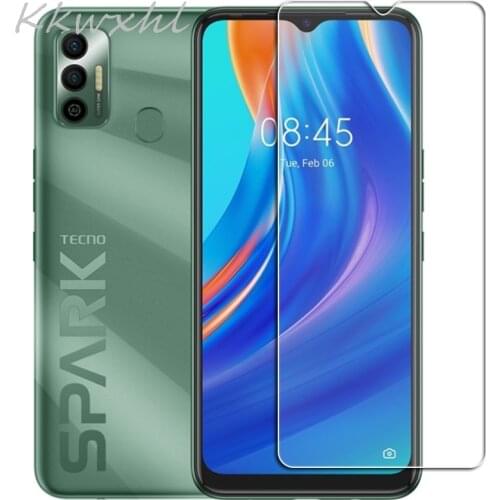 9H HD Tempered Glass For Tecno Spark 7 Protective Film ON TecnoSpark7 KF6j Screen Protector Cover