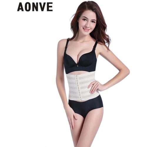 Aonve Comfort Shapers Body Slimming Elastic Weat Belt Tummy Corset Waist Trimmer Cincher No Bone faja reductora mujer