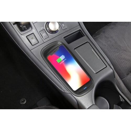 Qi Wireless Charger for Samsung for iphone XS MAX XR Charging Dock Cradle Charger for Lexus CT 2015-2017