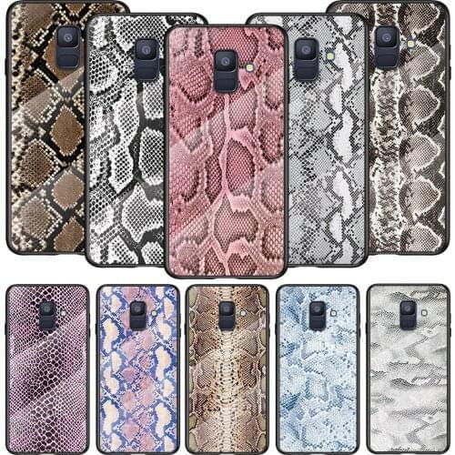 Tempered Glass Cover Hot Snake Skin For Samsung Galaxy A91 A81 A72 A71 A52 A51 A41 A31 A21S A21 EU A11 A01 Phone Case