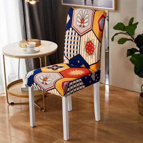 Floral Printing Stretch Elastic Chair Covers for Wedding Dining Room Office Banquet Chair Cover Stretchable Chair Cover