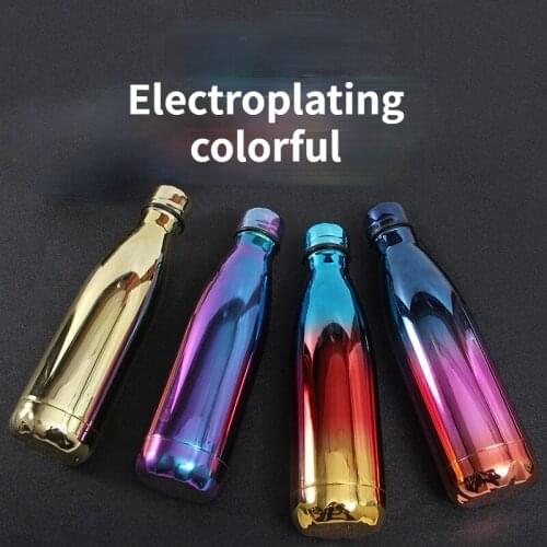 Flask water bottle colorful series cola bottle sports water cup creative 304 stainless steel vacuum flask can be customized logo