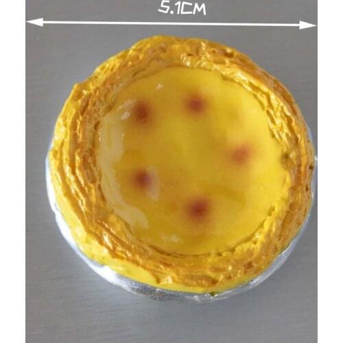 Hot Fasion Selling Home Decoration Magnetic Sticker 3D Handmade Simulation Good Egg Tart Fridge Magnet Souvenir Gift