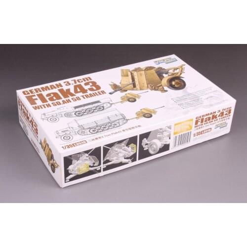 GreatWall 1/35 L3519 3.7cm Flak43 with Sd.ah58 Trailer Top quality