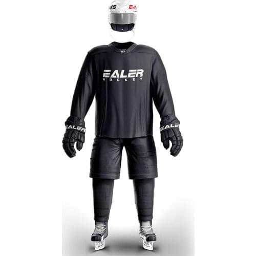 Han Duck free shipping cheap high quality black ice hockey practice jersey s in stock usa Any Name Any Number