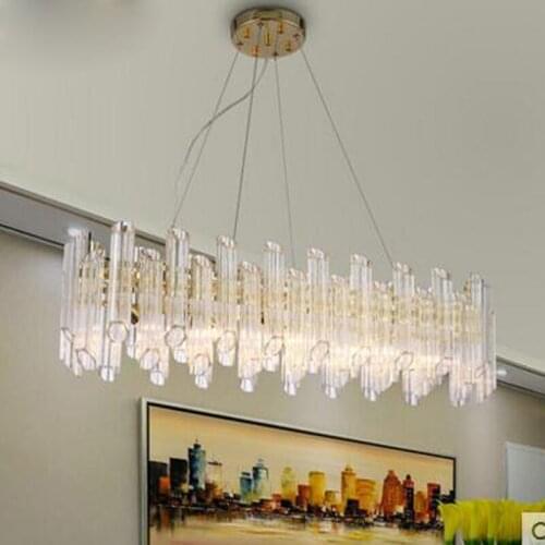 Postmodern crystal chandeliers living room bedroom dining room lights Nordic luxury lamps simple creative LED lighting fixture