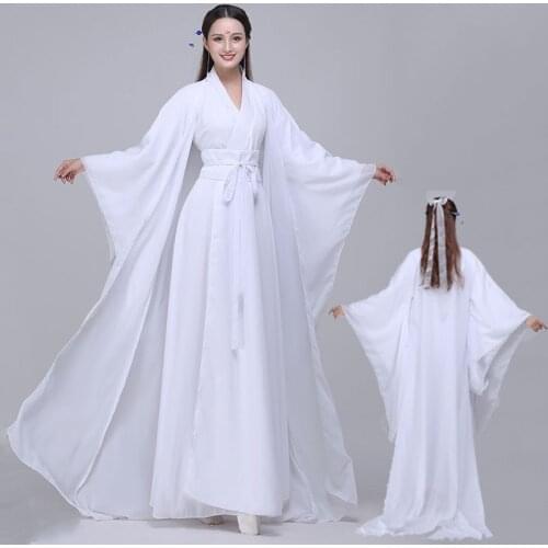 Cosplay Costumes Traditional Women Hanfu Clothing Chinese Ancient Clothes Classic Dance Zither Performance Dress Gown Free Ship
