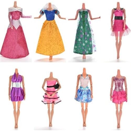 Handmade Summer Skirt Clothes Fashion Dress Glasses Plastic Necklace Shoes Multi Styles for Doll Accessories Girl Baby Toys Gift