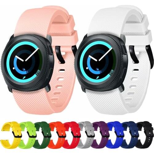 Soft Silicone Watch band For Samsung Gear Sport 20mm Rubber Wristband Straps Replacement Wrist Strap Fashion Bracelet Watchband