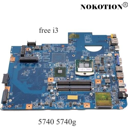 NOKOTION MBPM601002 48.4GD01.01M Mainboard For ACER 5740 laptop Motherboard hm55 ddr3 full test free cpu