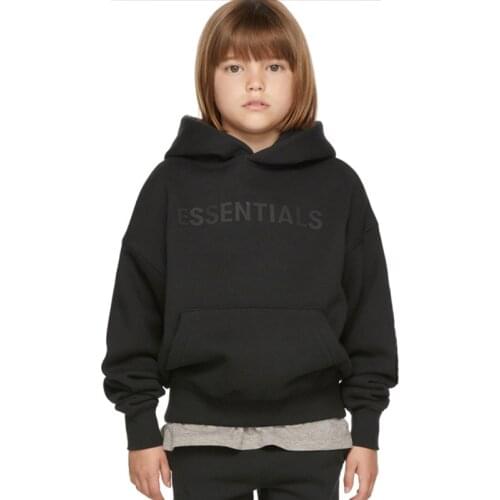 New Autumn Childrens Clothing Essentials Hoodies Sweatshirts Letters Print Fleece 6-12y Baby Boys Hoodie Fashion Sweatshirt