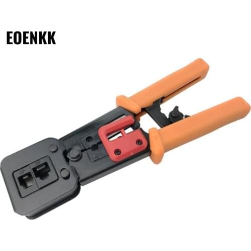 New Through Hole Network Cable Pliers Ez Network Wire Crimpers 6P 8P Modular Plug Wire Crimper Dual-purpose Pliers Wholesale