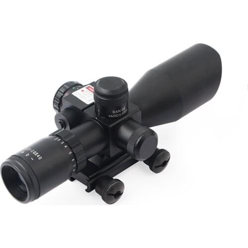 Red Dot Tactical Illuminated Reticle Rifle Laser Sight 2.5-10X40 Optical Sniper scope Glock Hunting Airsoft Collimator Accessory