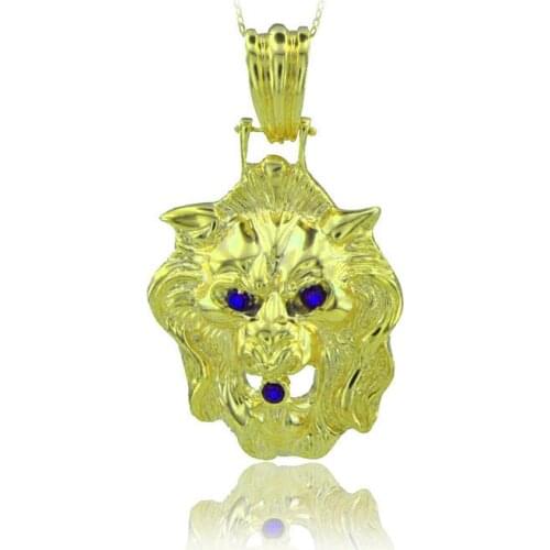 Lion Necklace 925 Sterling Silver Wild Life Necklace