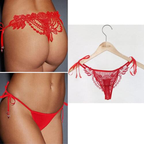 Sexy Women Lace Panties Brief Bikini Knickers Lingerie Thongs G-string Underwear Womens Sexy Lace Bow-Knots Lingerie Underwear