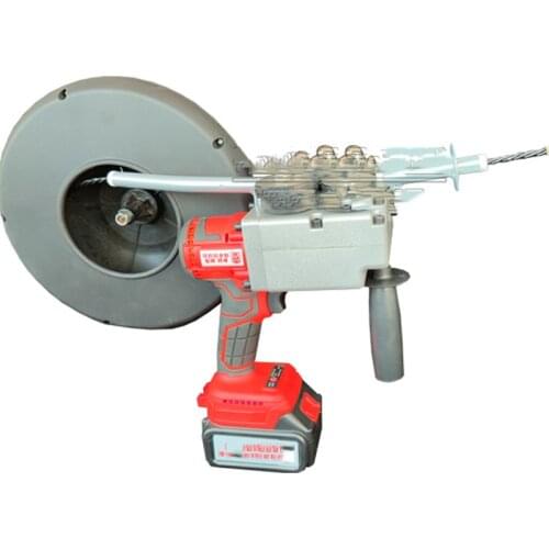 Fully Automatic Lithium Battery Threading Machine 40m/Min Electric Wire Tool Electrician Concealed Tube Fast Threading Device