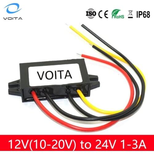 DC 12V to DC 24V 2a 3a Step Up Car Power Converter 12VDC to 24VDC 2AMP 12 Volt to 24 Volt Boost Voltage Regulator