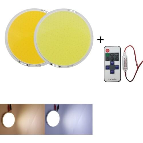 Small sun 12V 50W round LED COB dimmable with remote controller high power white warm white led cob chip for light source