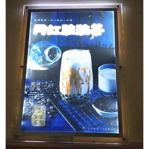 Ultra Thin Wall Mount LED Acrylic Frame Menu Light Panels A2 Advertising Light Box Signs