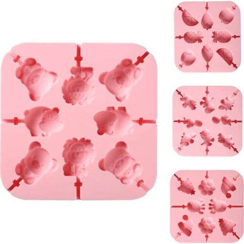 Cold-resistant Silicone Cartoon Pattern Square Candy Chocolate Mold for Desert House