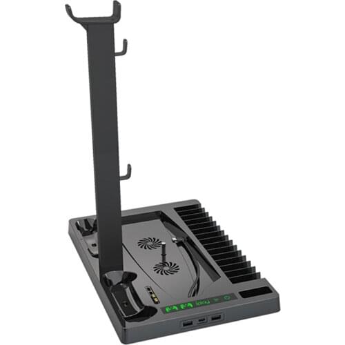 For PS5 Game Console Vertical Cooling Stand Controller Charging Dock Games Handle Storage Bracket