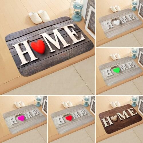 Doormat Vintage "Home" Printed Anti-slip Absorb Water Bath Mat Bathroom Kitchen Bedroon Floor Mat Entrance 40*60cm DD-0079