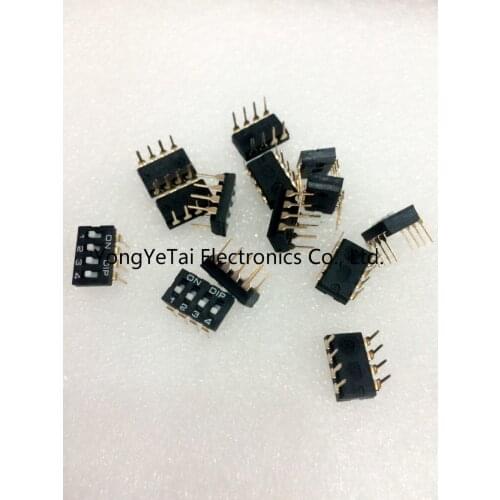 YYT DIP Black KI-04 DIP switch 4 8P 2.54mm IC coding switch/toggle switch