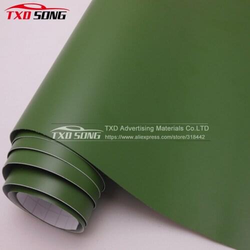 10/20/30/40/50/60X152CM/Lot Army green Matte Vinyl Film Matt car wrap vinyl Sticker matte army green vinyl sticker by free ship
