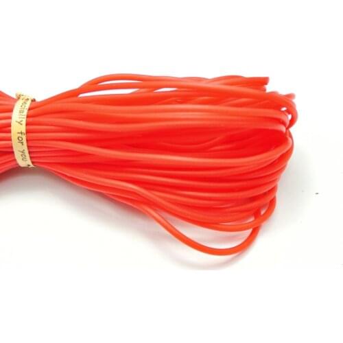 10 Meter Red 2mm Soft Hollow Rubber Tubing Jewelry Cord Cover Memory Wire