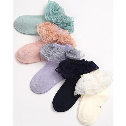 10 Pairs/lot Toddler Baby Cotton Socks Sweet lace Skarpetki Short Beenwarm SS S M L XL 5 Size