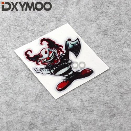 120x105mm Motorcycle Helmet Bike Vinyl Bumpers Reflective Car Stickers for Clown AXE Evil