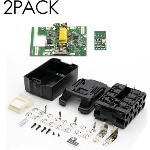 HLZS-Plastic Case Nesting Cell Protection Detection Protection Board PCB for Makita 18V BL1840 BL1850 BL1830 Battery, 2Set