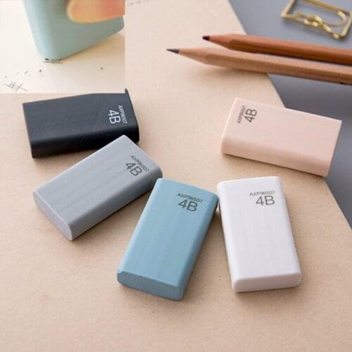 2PCS/LOT 4b Eraser Stationery Pencil Eraser Student School Stationery Color Random Hot sale