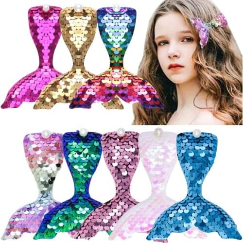 2pcs Candy color baby Lovely Hairpins Start Scales Sequins Hair Bow Girls Hair Clip Hair Clips Kids Headwear hair Accessories