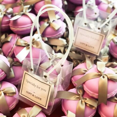 20Pcs/Lot Creative Gift Box Macaroon Favor Boxes For Party Favors Wedding Baby Shower Chocolate Packaging Bags Decoration