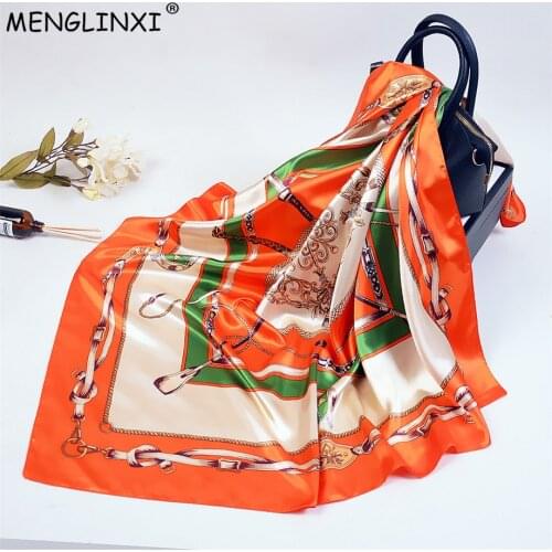 2021 Whip Chain Winter Scarf Women Square Scarves Female Bandana Fashion Handkerchief Ladies Hijab Kerchief Scarves