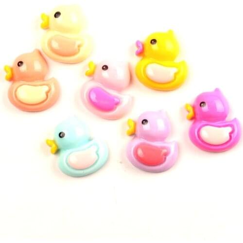 30Pcs Mixed Resin Duck Decoration Crafts Flatback Cabochon Kawaii DIY Embellishments For Scrapbooking Accessories