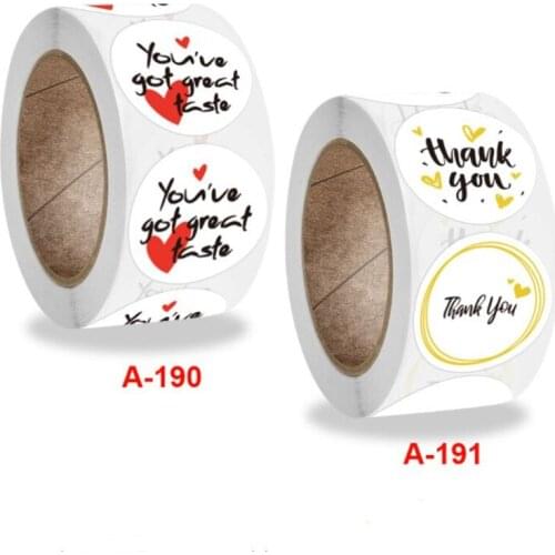 500pcs Yellow Heart Thank You Stickers Scrapbooking For Gift Decoration Stationery Sticker Seal Label Handmade Sticker