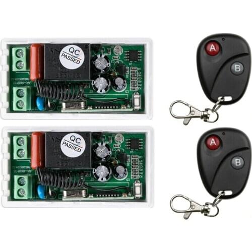 220 v 1 ch RF wireless remote control switch 2 receiver+2 transmitter self-lock 50m