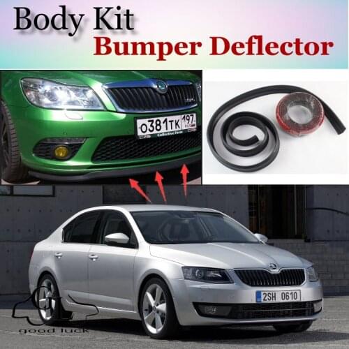 Bumper Lip Deflector Lips For Skoda Octavia / Laura Front Spoiler Skirt For TopGear Friends Car Tuning View / Body Kit / Strip
