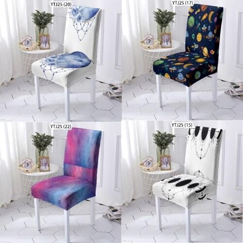 Space starry sky Computer armchair dining chairs Folding chair Chair cushion Home Gamer chair Chair cover Dining chairs Armchair