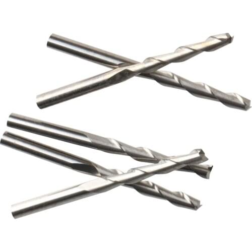 5pcs Shank 6mm x25mm Two Flutes End Mill Cutters, Spiral Router Bits, Solid Carbide End Mill, Wood Tool Bits From Factory